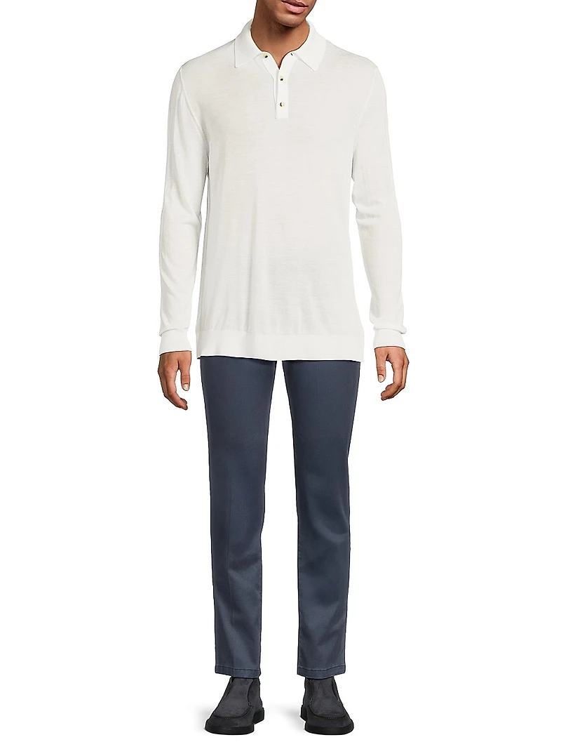 Stretch Flat-Front Trousers