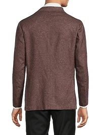Wool-Silk Single-Breasted Jacket