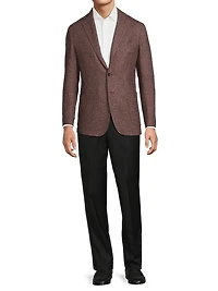 Wool-Silk Single-Breasted Jacket