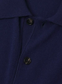 Wool-Blend Spread-Collar Cardigan