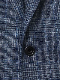 Plaid Wool-Silk Jacket