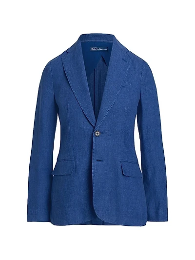 Linen Single-Breasted Blazer