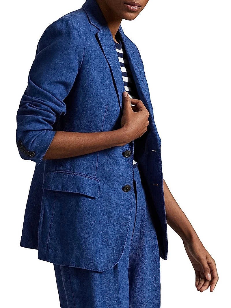 Linen Single-Breasted Blazer