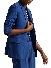Linen Single-Breasted Blazer