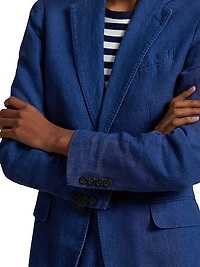 Linen Single-Breasted Blazer