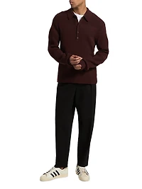 Wool-Cashmere Polo Sweater