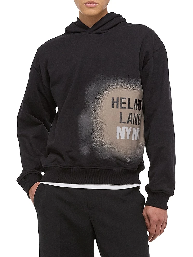 Spray Relaxed Fit Cotton Hoodie