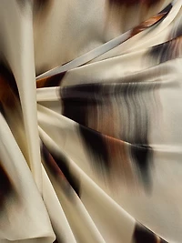 Carmen Jaguar-Printed Silk Chiffon One-Shoulder Gown