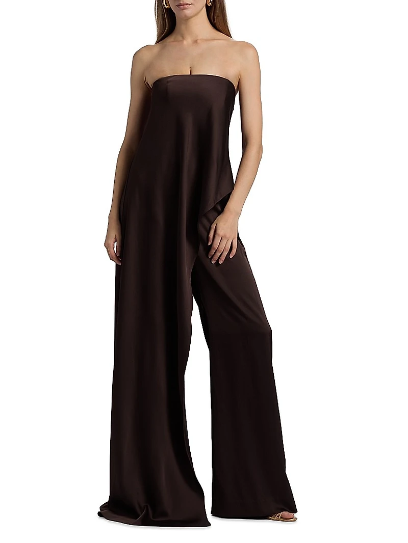Sonia Crepe Strapless Jumpsuit