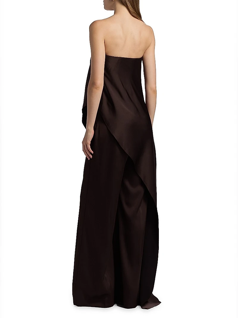 Sonia Crepe Strapless Jumpsuit
