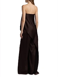 Sonia Crepe Strapless Jumpsuit