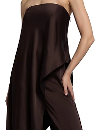 Sonia Crepe Strapless Jumpsuit