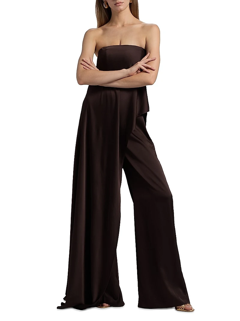 Sonia Crepe Strapless Jumpsuit