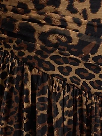 Claudia Leopard-Printed Silk Chiffon Gown