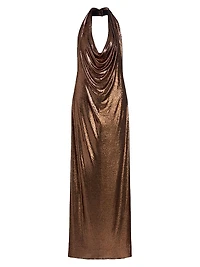 Soraya Metallic Jersey Gown
