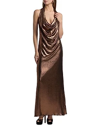 Soraya Metallic Jersey Gown