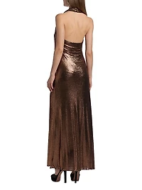 Soraya Metallic Jersey Gown