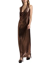 Soraya Metallic Jersey Gown