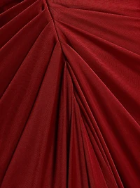 Katrine Mix Media Draped Gown