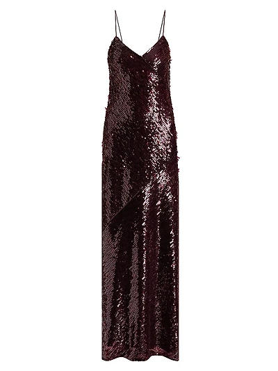 Alanna Sequined Sleeveless Gown