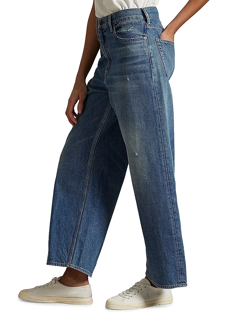 High-Rise Wide-Leg Crop Jeans
