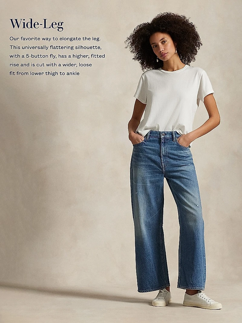 High-Rise Wide-Leg Crop Jeans