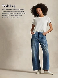 High-Rise Wide-Leg Crop Jeans