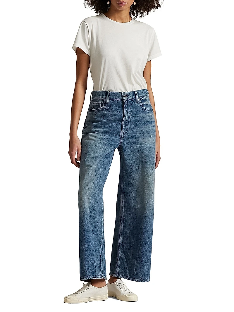 High-Rise Wide-Leg Crop Jeans