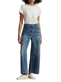High-Rise Wide-Leg Crop Jeans