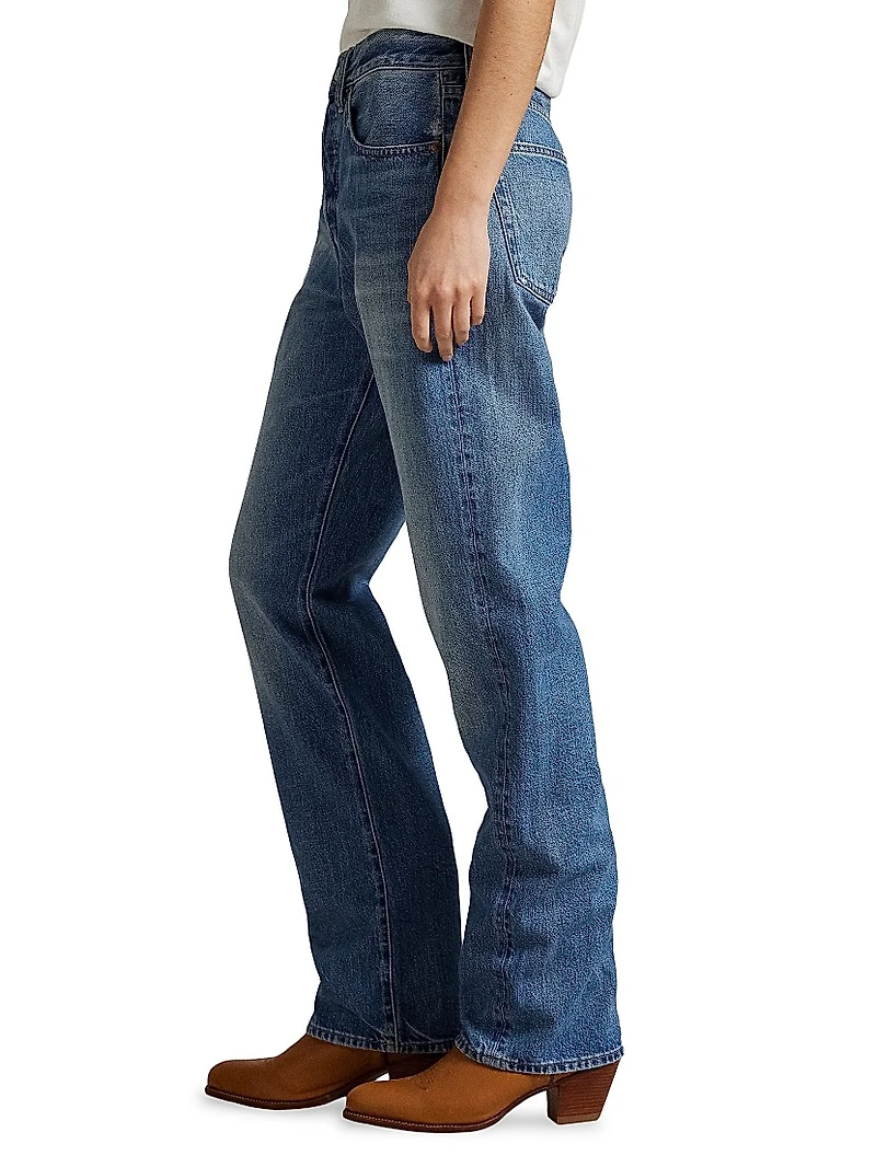 High-Rise Straight-Leg Jeans
