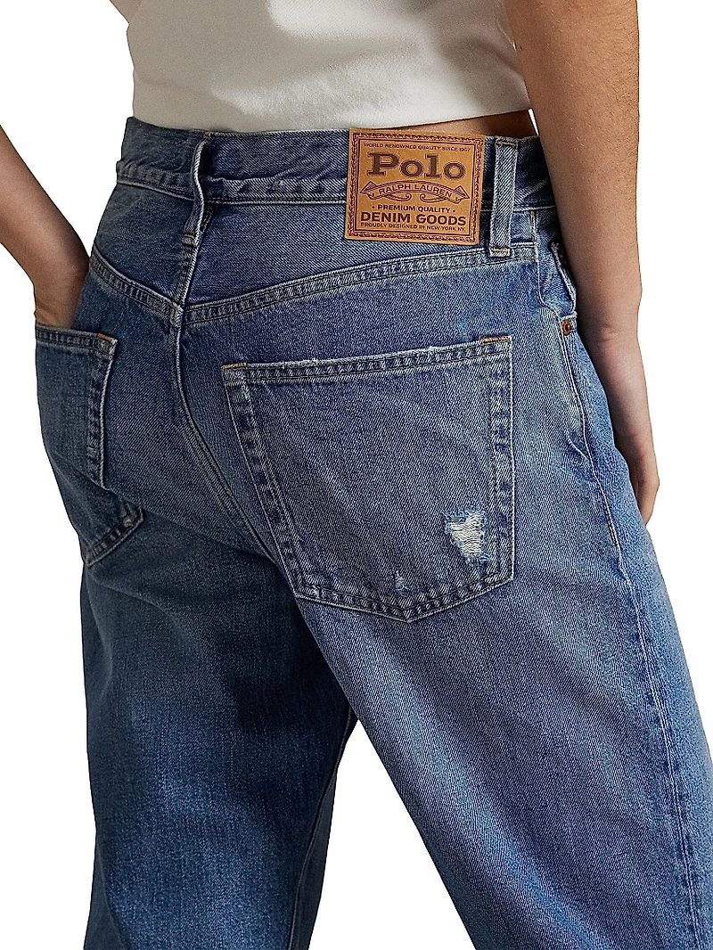 High-Rise Straight-Leg Jeans