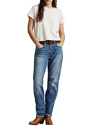 High-Rise Straight-Leg Jeans