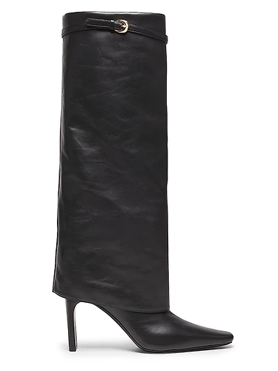 Wally Foldover Leather 90MM Boots