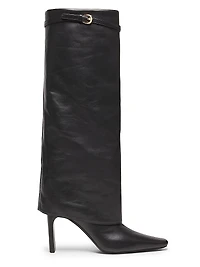 Wally Foldover Leather 90MM Boots