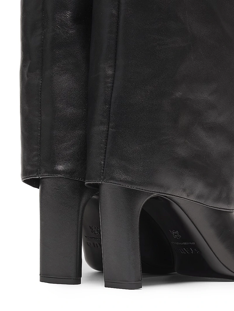 Wally Foldover Leather 90MM Boots