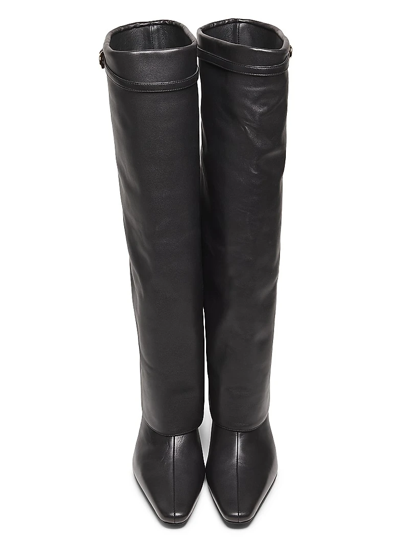 Wally Foldover Leather 90MM Boots