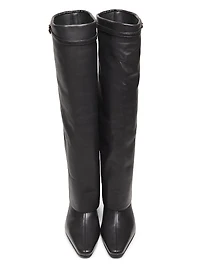 Wally Foldover Leather 90MM Boots