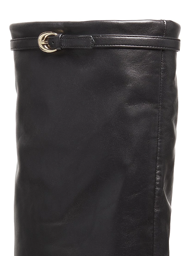 Wally Foldover Leather 90MM Boots