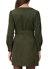 Manon Cotton Corduroy Tie-Waist Shirtdress