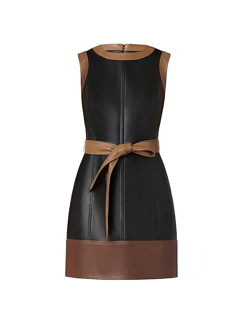 Shanti Faux Leather Minidress