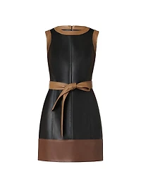 Shanti Faux Leather Minidress