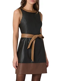 Shanti Faux Leather Minidress