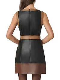 Shanti Faux Leather Minidress