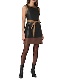 Shanti Faux Leather Minidress