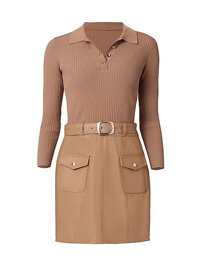 Melinda Mixed Media Minidress