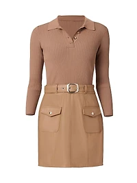 Melinda Mixed Media Minidress