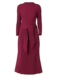 Sam Knit Tie-Waist Midi-Dress