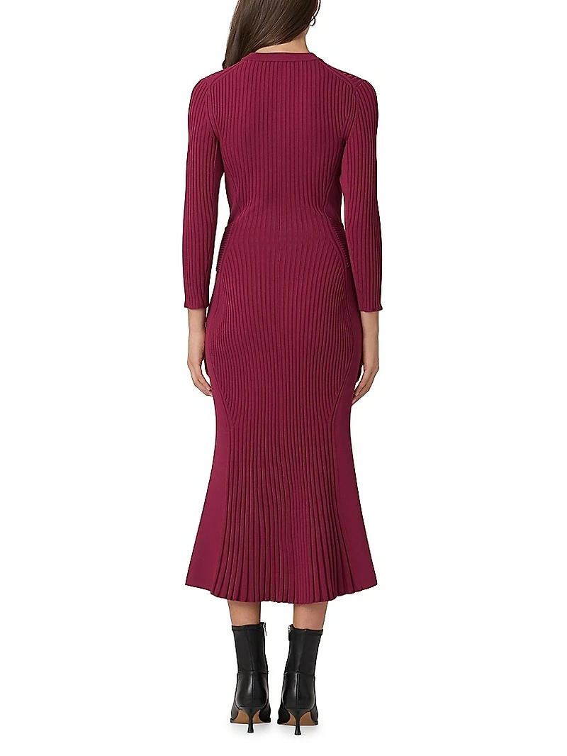 Sam Knit Tie-Waist Midi-Dress