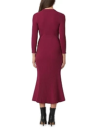 Sam Knit Tie-Waist Midi-Dress