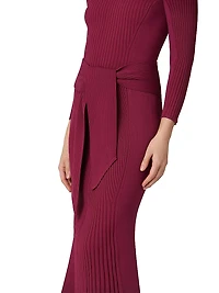 Sam Knit Tie-Waist Midi-Dress